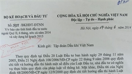 Báo cáo tình hình đầu tư nước ngoài Quý II, 6 tháng, ước cả năm 2014 và xây dựng kế hoạch 2015 của Tập đoàn dầu khí QGVN theo Công văn số 3758/BKHĐT-ĐTNN